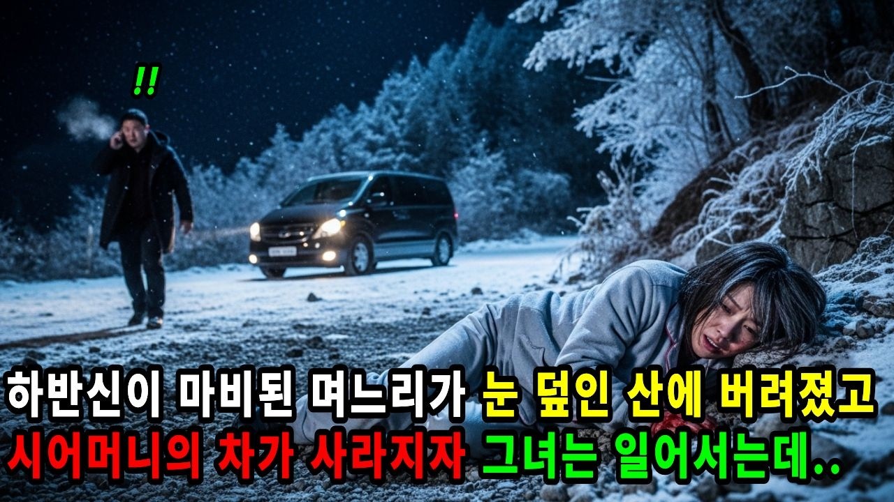 하반신이 마비된 며느리가 눈 덮인 산에 버려졌고, 시어머니의 차가 사라지자 그녀는 일어서는데 | 노후사연 | 시니어사연 | 오디오북 | 실화사연 | 사연친구 |
