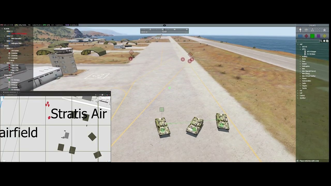 Arma 3 Realtime map testing
