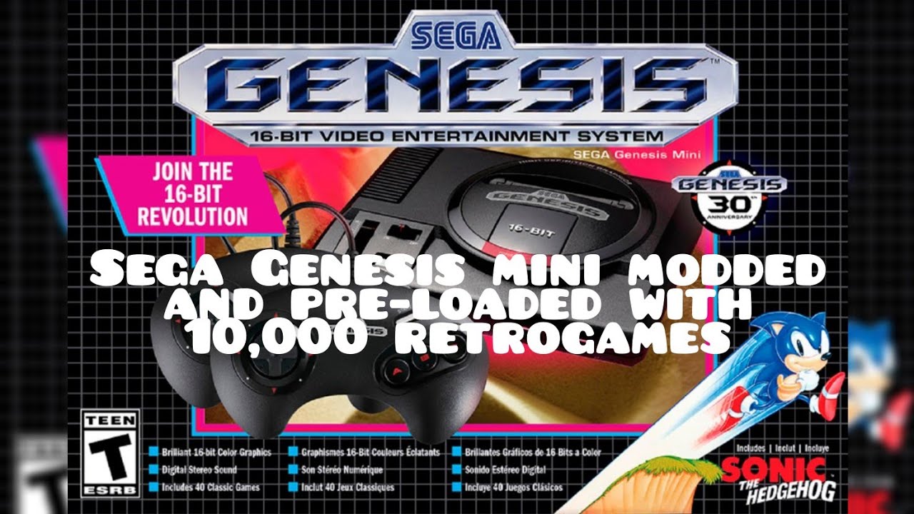 Sega genesis mini modded with hackchi 10,000 games build how to use