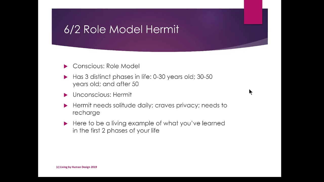 Part 3k: The HD Profiles - The 6/2 Profile (Role Model/Hermit)