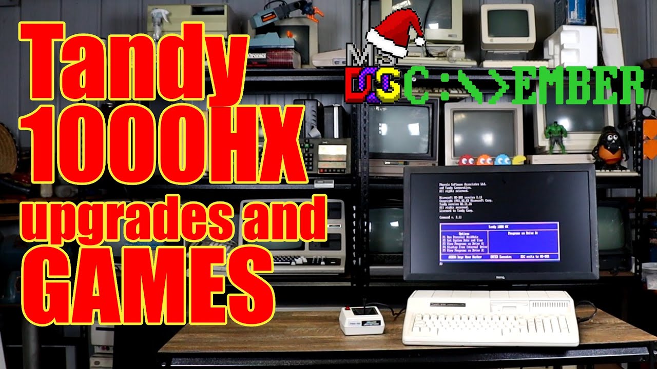 Tandy 1000HX: обновления и игры! 