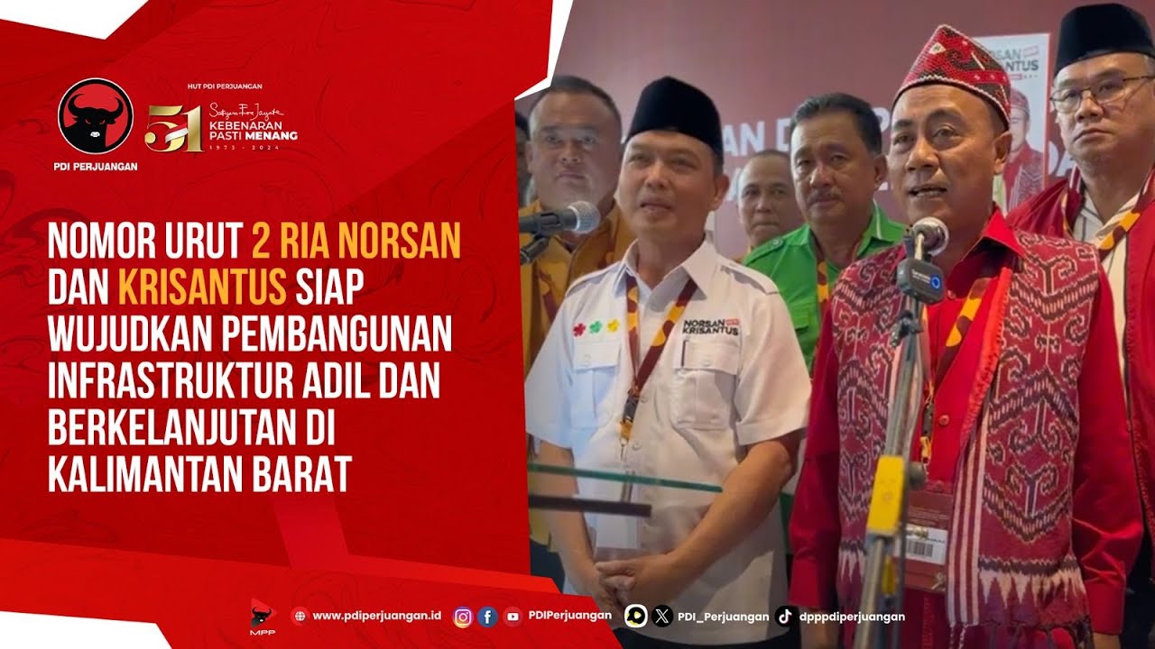 Nomor urut 2, Ria Norsan & Krisantus siap wujudkan pembangunan infrastruktur berkelanjutan di Kalbar