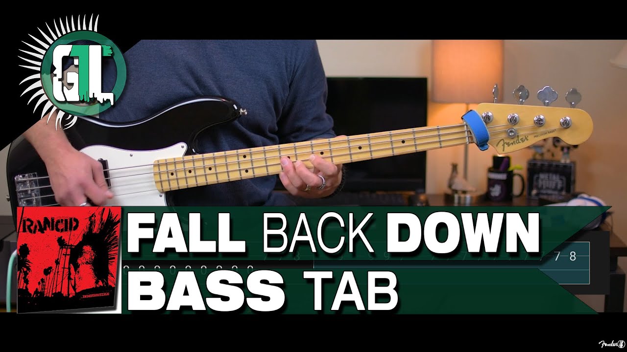 Rancid - Fall Back Down | Bass Cover With Tabs in the Video