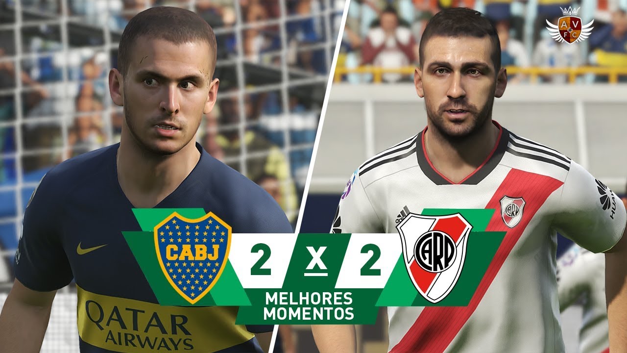 BOCA JUNIORS 2 x 2 RIVER PLATE NO PES 2019 - FINAL DA LIBERTADORES | NARRAÇÃO DE NIVALDO PRIETO
