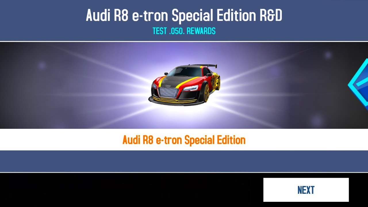 Asphalt 8, AUDI R8 E-TRON SE, 4th Lab FULL