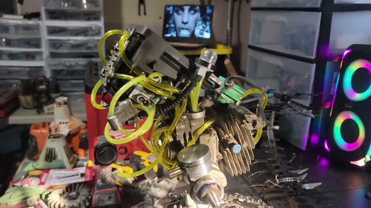 Making an alien robot  out of broken motors 