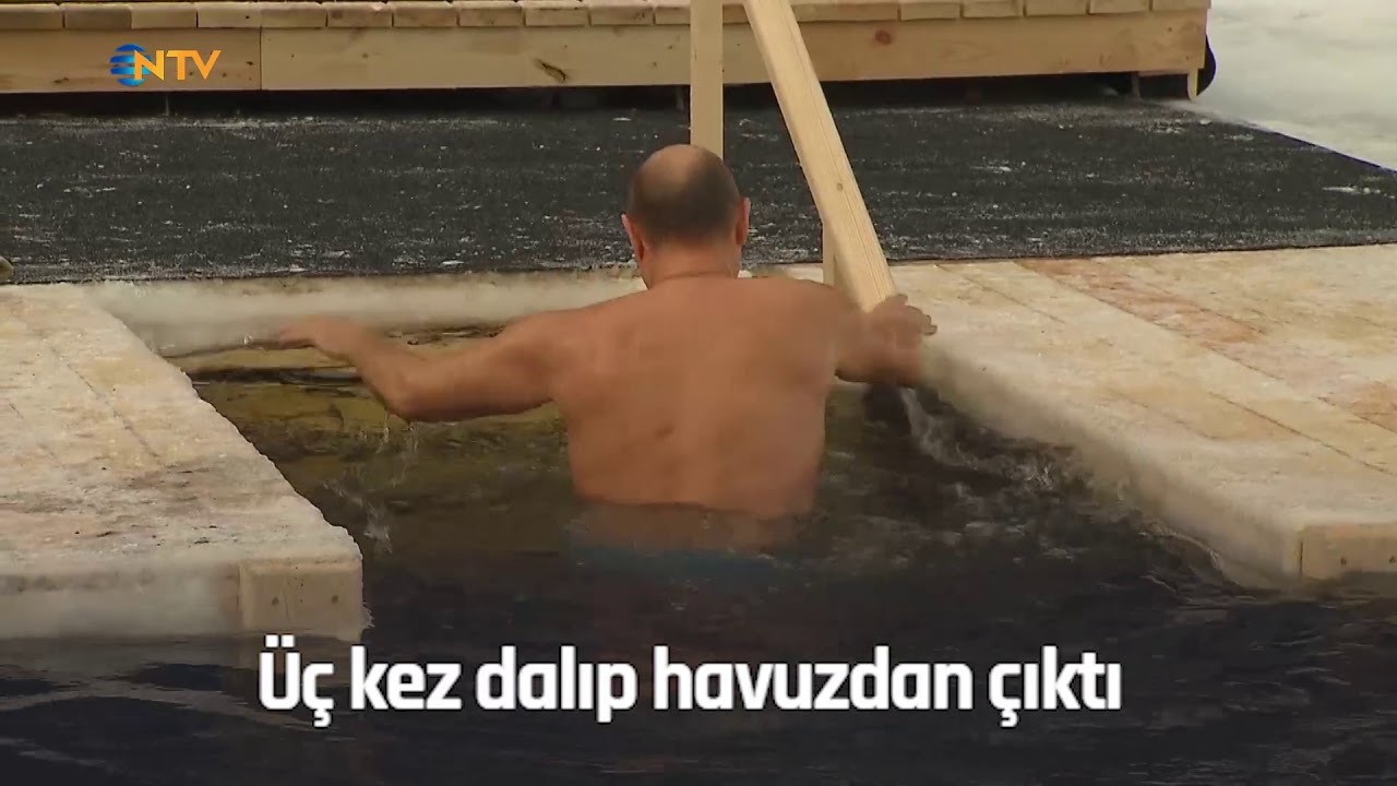 NTV | Putin -20 derecede buzlu suya girdi