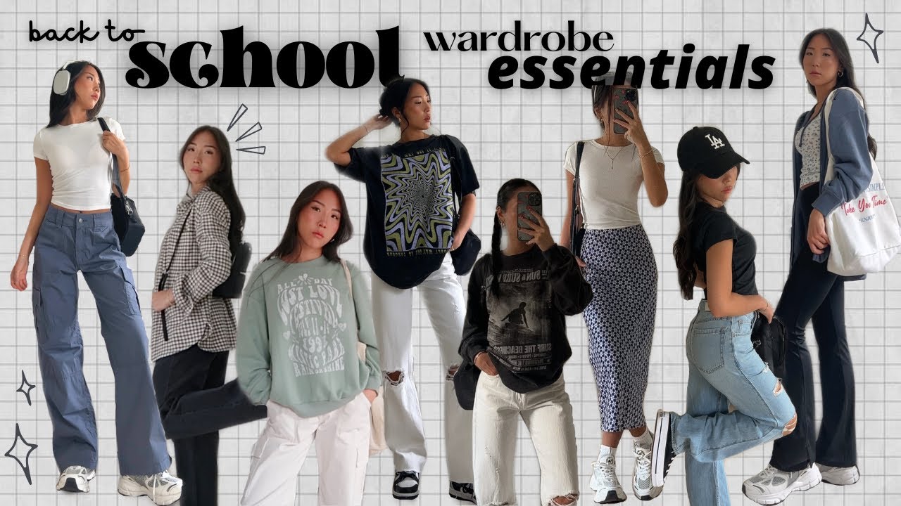 BACK TO SCHOOL WARDROBE ESSENTIALS 📚 haul + outfit ideas!