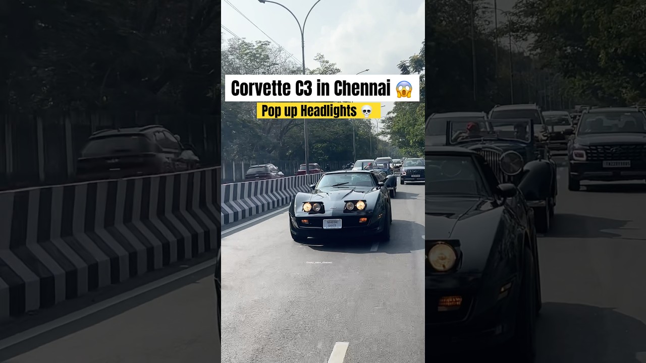 🏎️Corvette C3 in chennai😱#corvette #americancars #chennai #classic #vintage #vintagecars #shorts