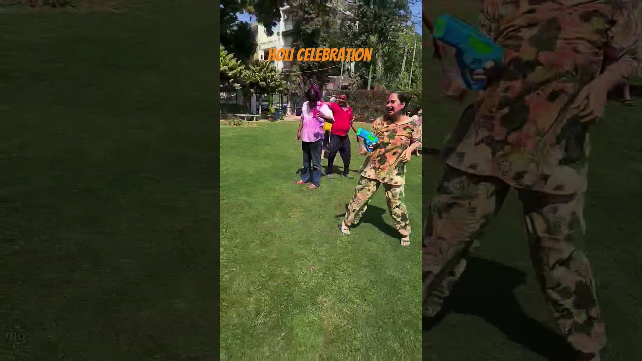 Holi Celebration in S Block Greater Kailash 1 Park.