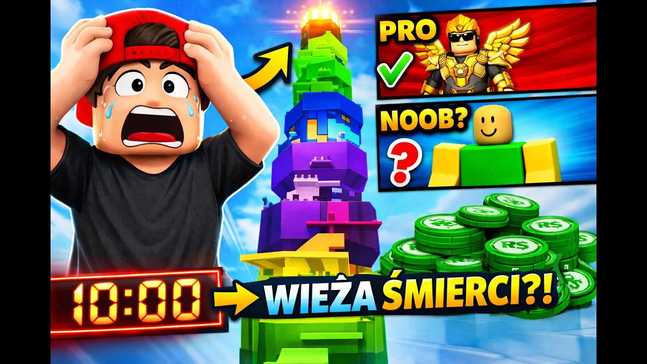 Mam 10 minut, żeby przejść WIEŻĘ ŚMIERCI… jeśli nie – tracę wszystko 😱 | Roblox Tower of Hell