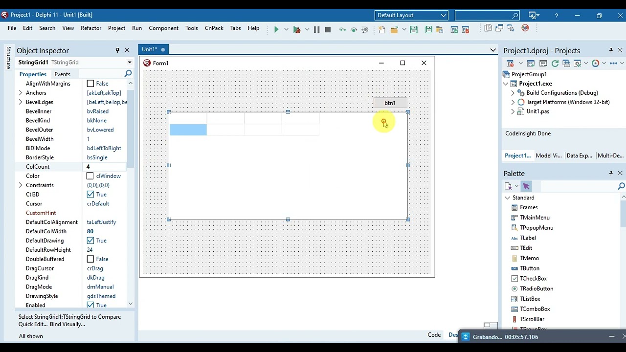 StringGrid - Manejo de Grilla de Datos