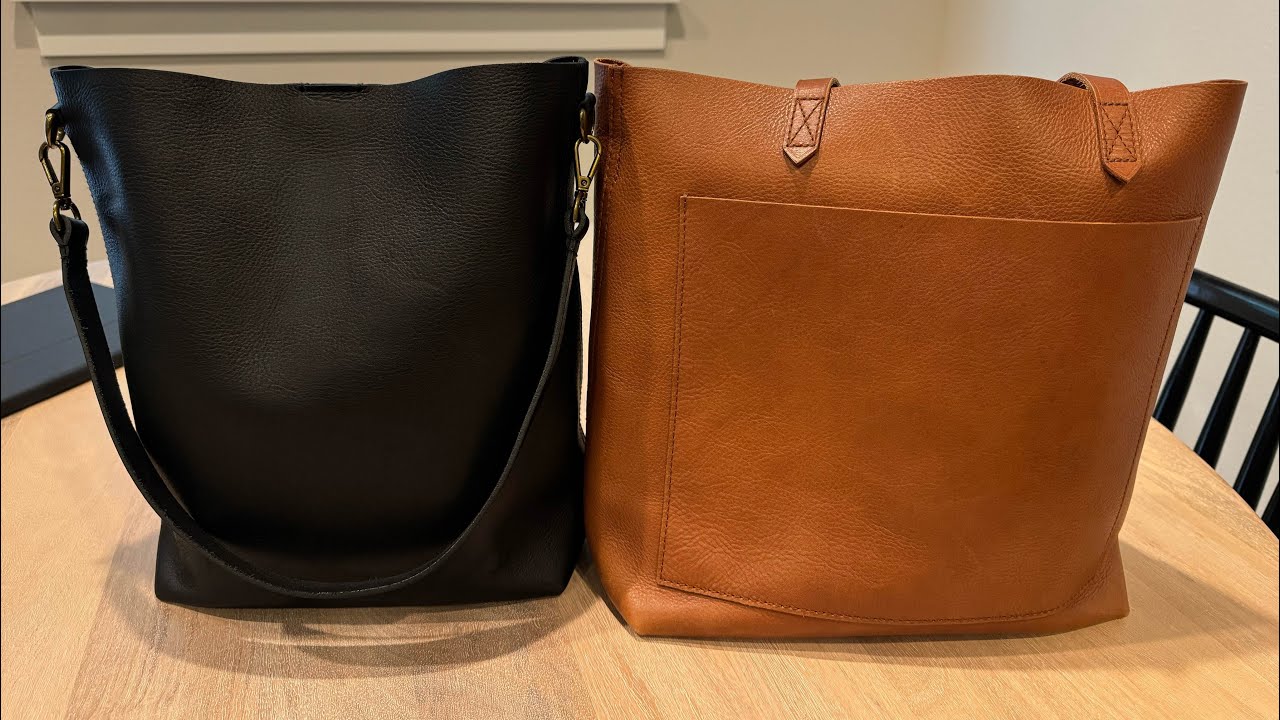 Madewell Medium Transport Tote + Madewell Bucket Bag Review + Whats in my bag