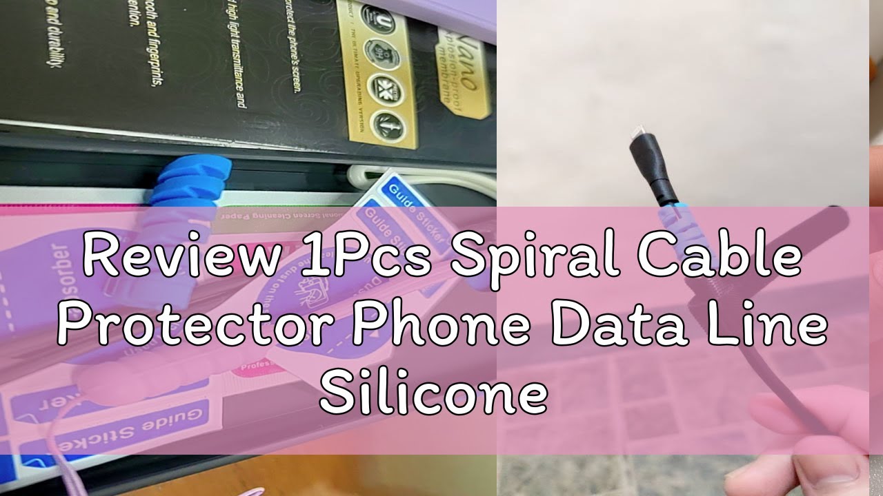 Review 1Pcs Spiral Cable Protector Phone Data Line Silicone Bobbin Charging Cable Cord Saver Cover