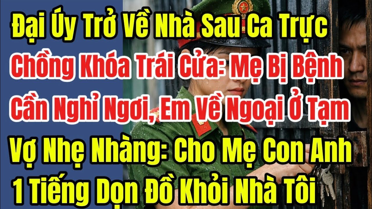 Nữ Đại Úy Về Nhà Sau Ca Trực Đêm, Chồng Khóa Trái Cửa: Mẹ Bị Bệnh, Cần Yên Tĩnh Em Về Ngoại Ở Tạm…