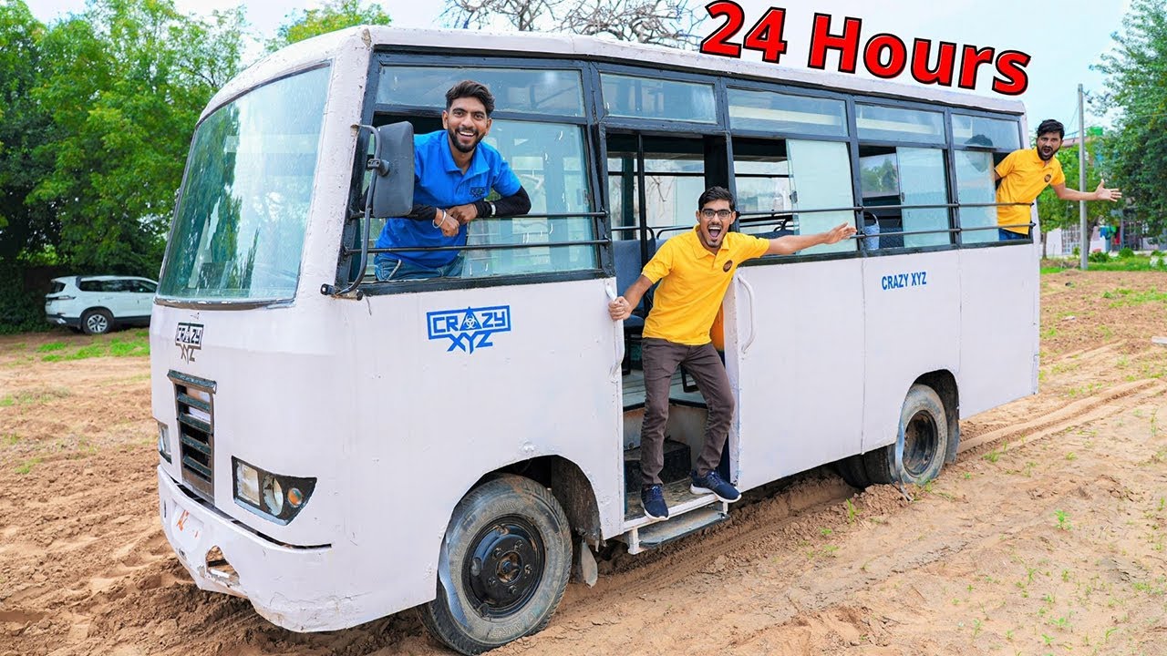 Living 24 Hours Straight In Bus Challenge | अब 24 घंटे इस से बाहर नहीं आ सकते |