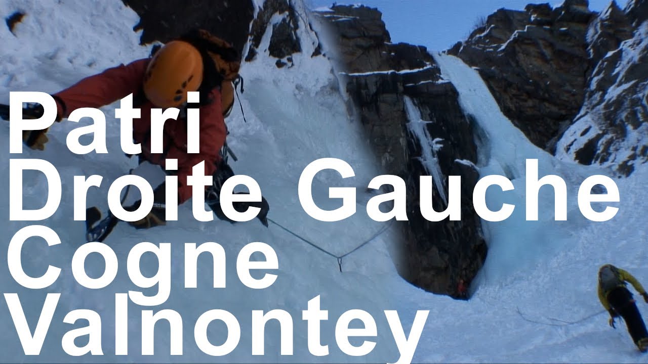Patri de Droite et Gauche cascade de glace montagne alpinisme Cogne Valnontey Italie