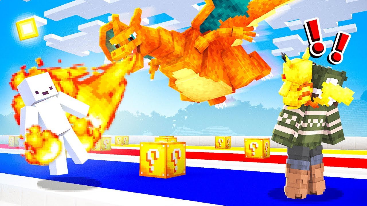Race with LUCKY BLOCK from the craziest Pokemon in Minecraft - Cobblemon