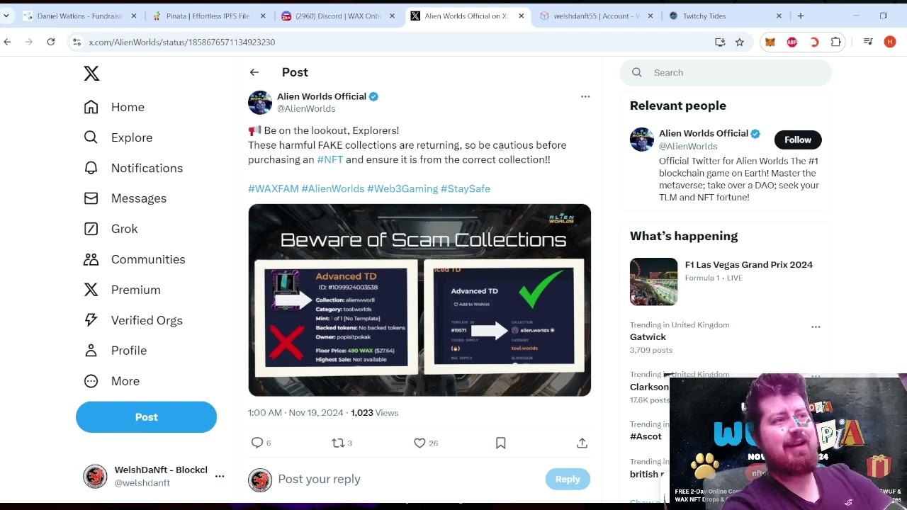 Wax Blockchain - Scams