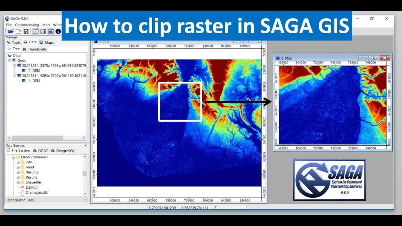 GIS Tutorial: How To Clip Raster In SAGA GIS