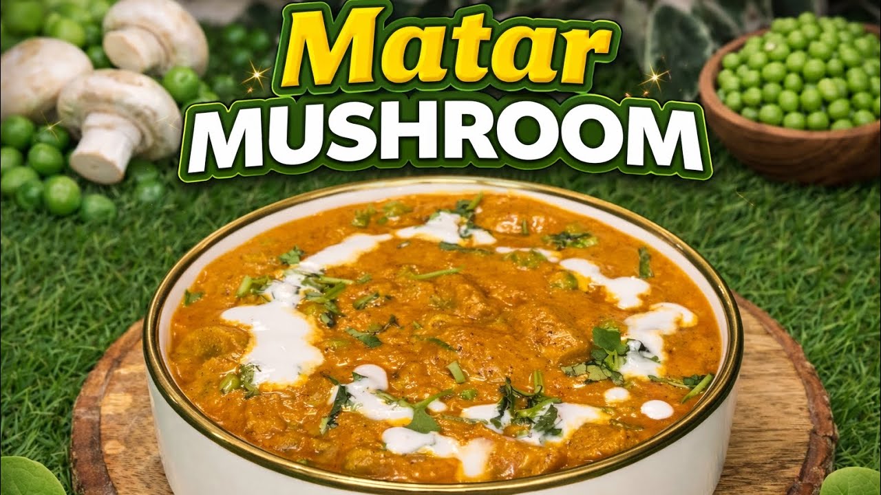 😋Try This Quick And Easy मटर मशरूम सब्जी Ki Recipe | #quick #easy #mushroom #masalamushroom #cooking