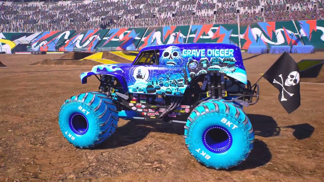 Monster Jam Showdown Grave Digger freestyle PS5 gameplay
