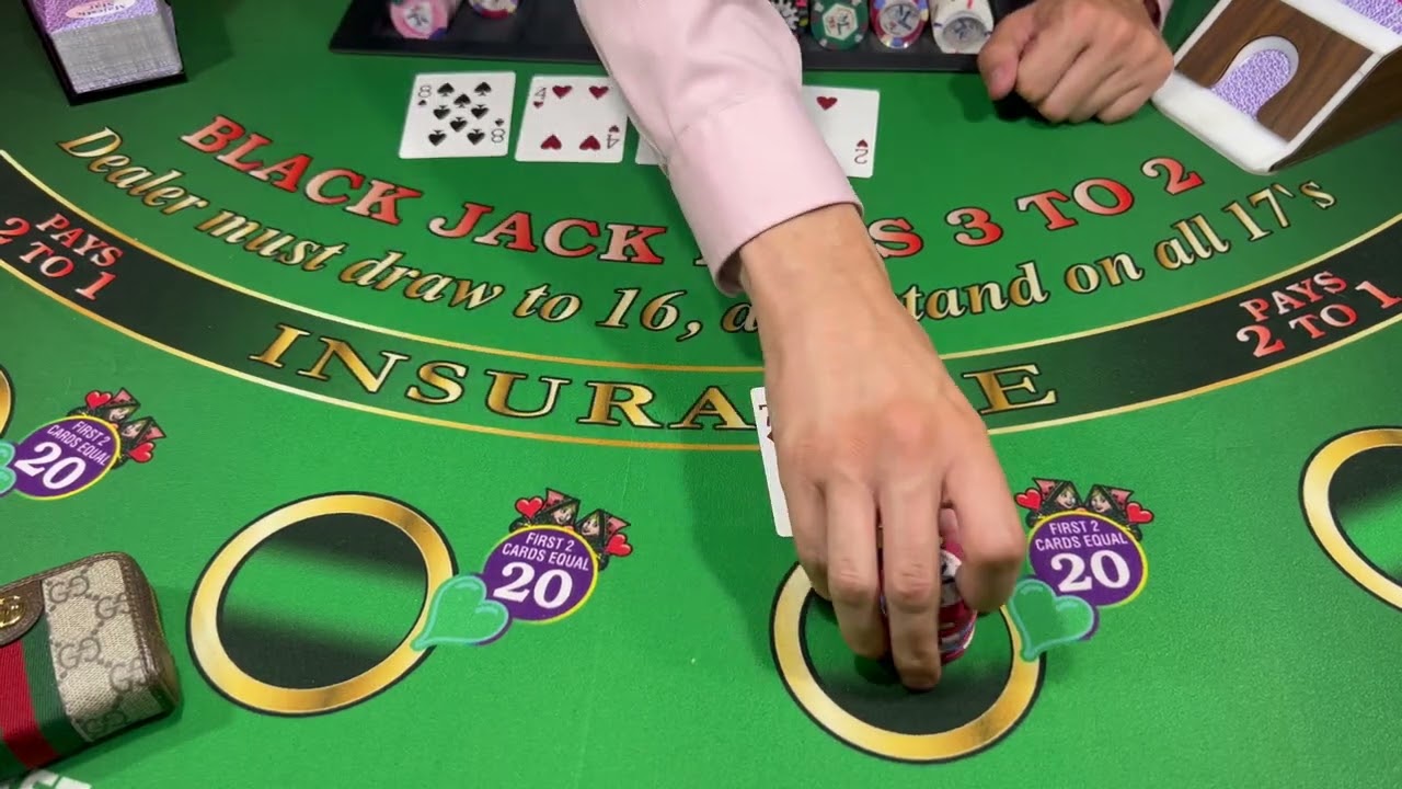 BLACKJACK- THIS IS HOW TO MAKE PROFITS LIKE A PRO PLAYING BLACKJACK 6 DECK!!! #77 🇺🇸💖