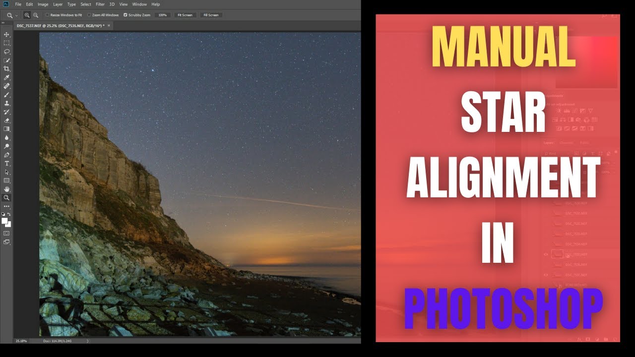 How to do Manual Star Alignment in Photoshop