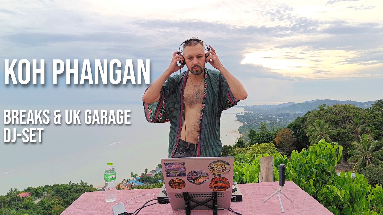 Subtle Breaks & UK Garage Live DJ Set on Koh Phangan Island, Thailand || Nature Drone Footage