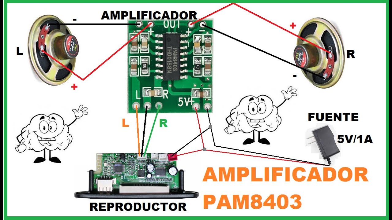 CONSTRUYE TU AMPLIFICADOR CON EL CIRCUITO PAM8403 (MUY FÁCIL)!!