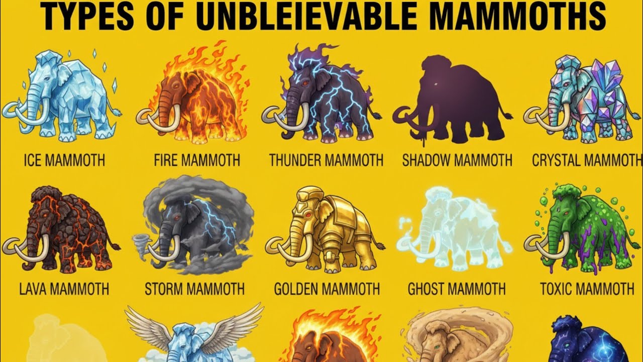 Epic Elemental Mammoths Collection | Fire, Storm, Shadow & More