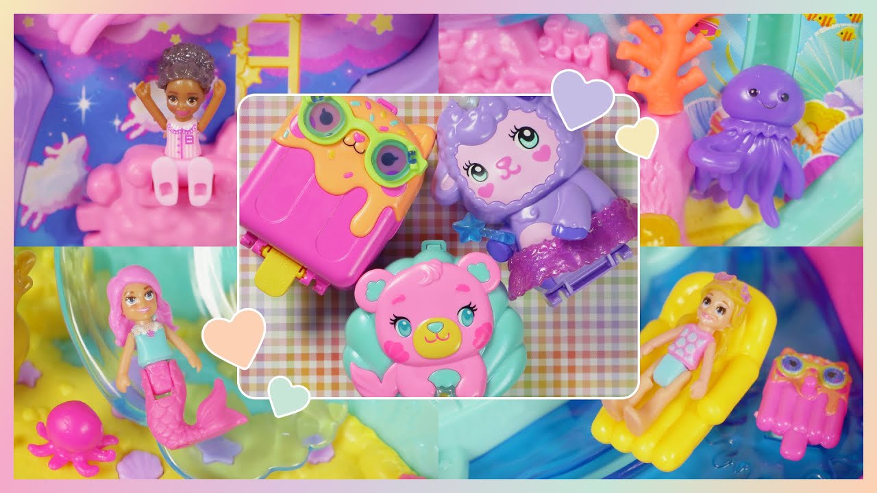✨SHOWCASE✨ Polly Pocket: Kitty Popsicle Resort, Cozy Dreamland Lamb, Glitter Island Seashell