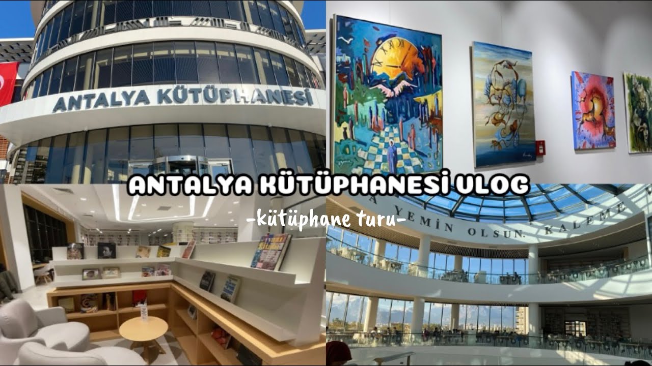 ANTALYA KÜTÜPHANESİ || kütüphane turu, benimle vizeye çalışın💌