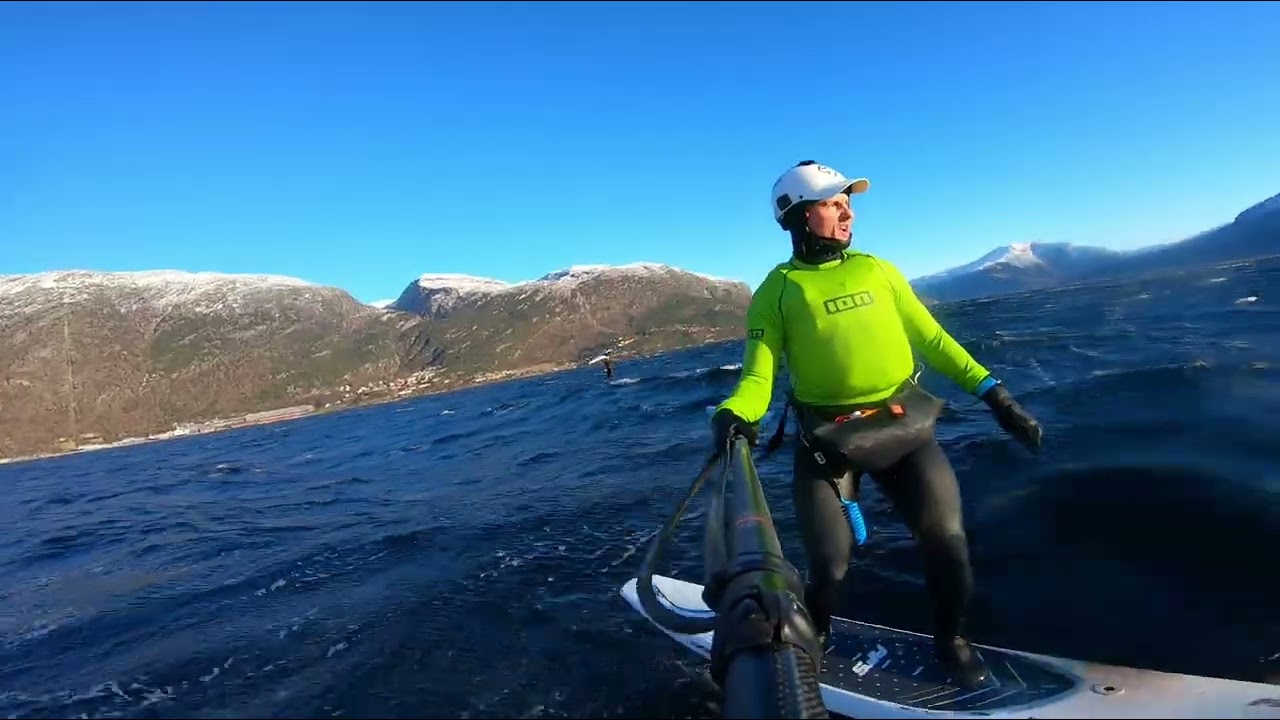 Hardangerfjorden, Norway. Downwind Supfoil F4 Orca 29. januar 2026
