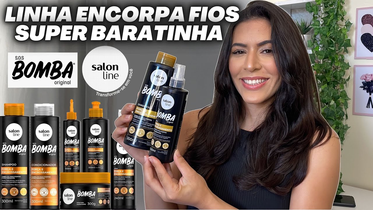 LANÇAMENTO SALON LINE SOS BOMBA FORÇA E ENGROSSAMENTO - Linha Encorpa Fios com Ácido Hialurônico