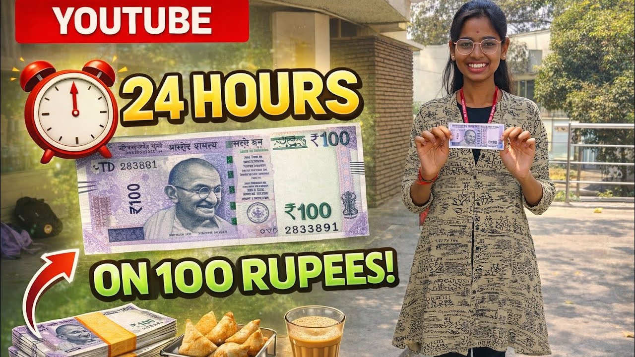 24 Hours Living on ₹100 Only! 😱 Budget Food Challenge24 Hours ₹100 Challenge in India 🇮🇳 