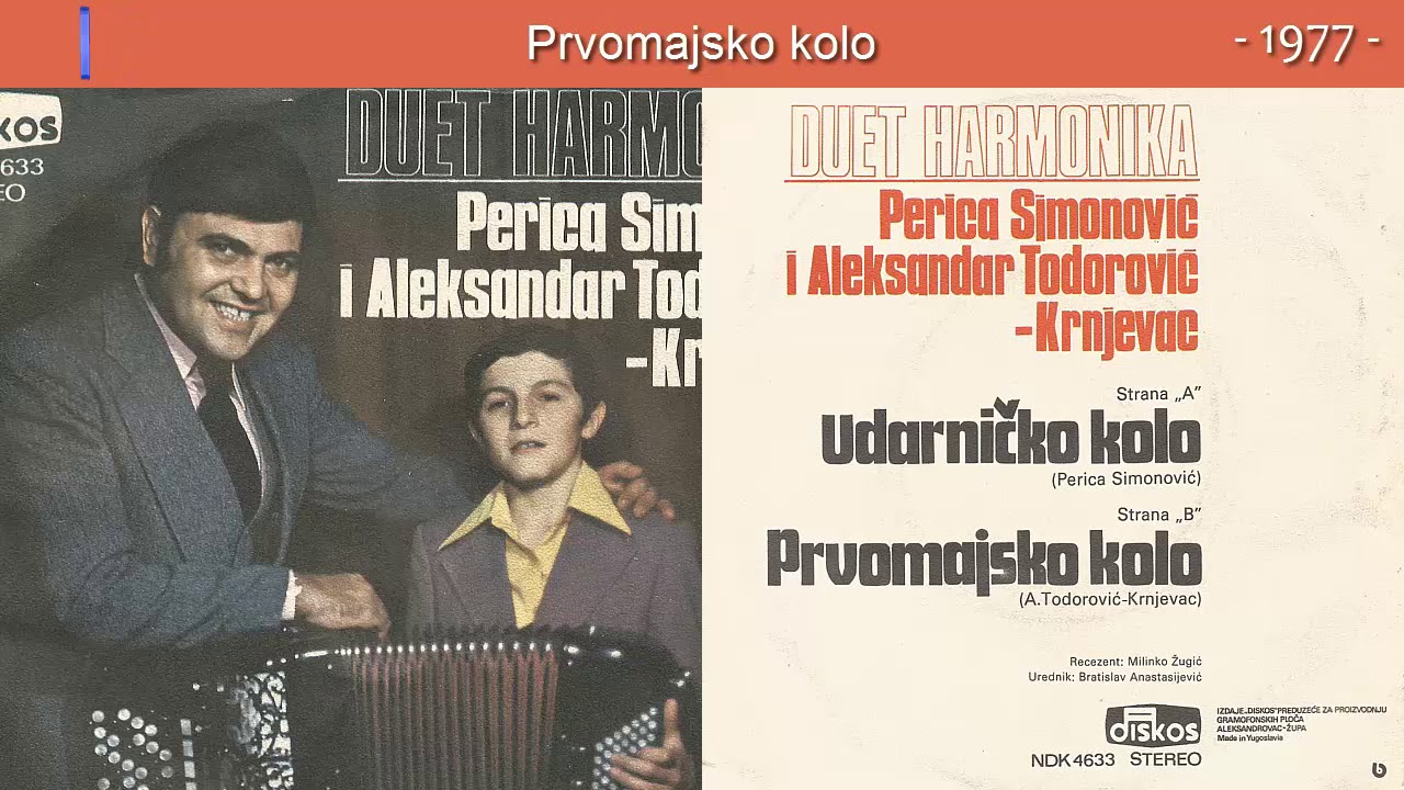 Duet Harmonika P  Simonovic i A  Todorovic Krnjevac - Prvomajsko kolo - (Audio 1977))