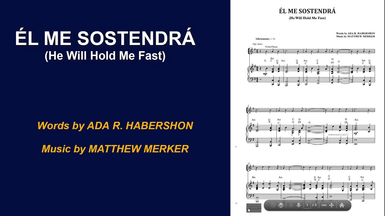 el me sostendrá trio vocal pista instrumental partitura