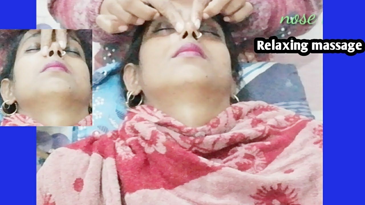 Fully relaxing nose massage /pig nose massage at home #mindblowing #asmr