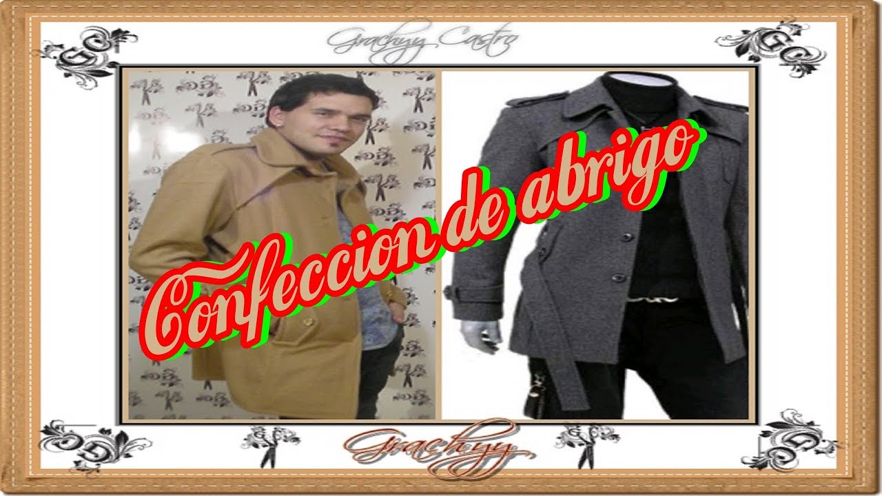 Confeccion abrigo con cuello camisero hombre