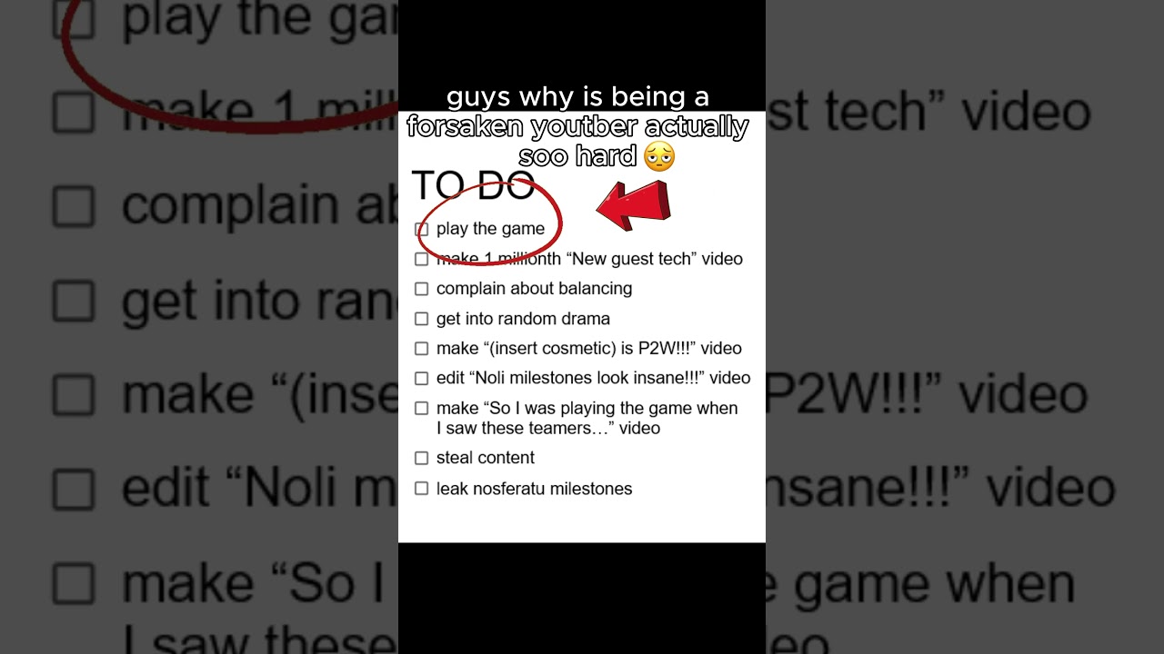 forsaken youtuber starter pack 🥀