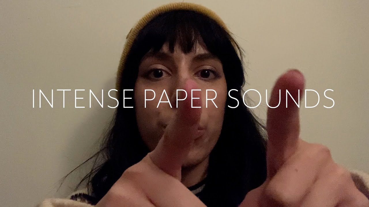 ASMR cutting paper, tapping on card, paper crinkles and more intense sounds ✨