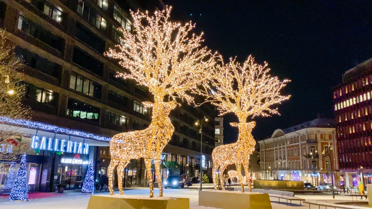 Stockholm, Sweden Christmas Lights Tour - City Walk at Night