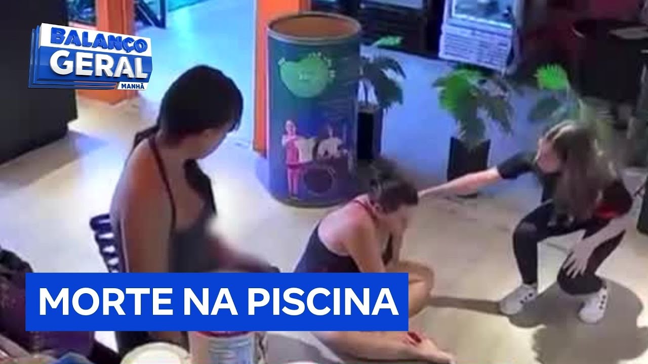 Imagens registram mulher que morreu passando mal após aula de natação em São Paulo