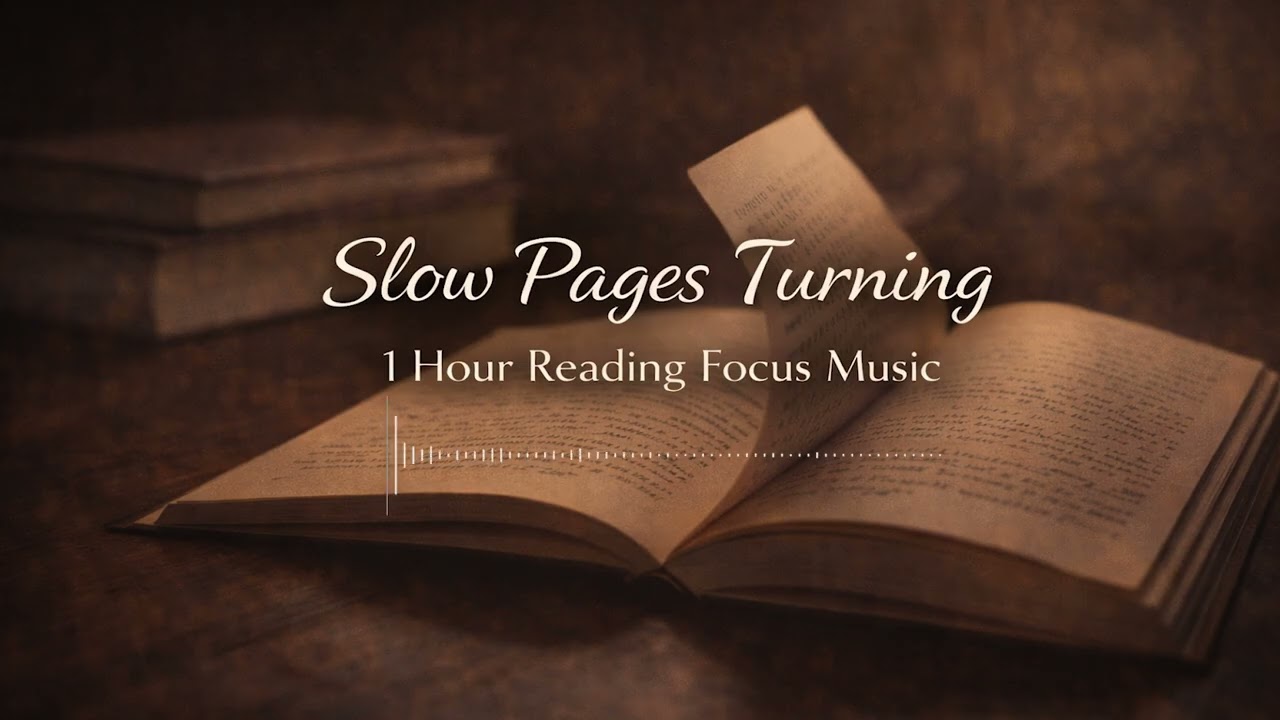 Slow Pages Turning | 1 Hour Reading Focus Music | Quiet Pages Studio