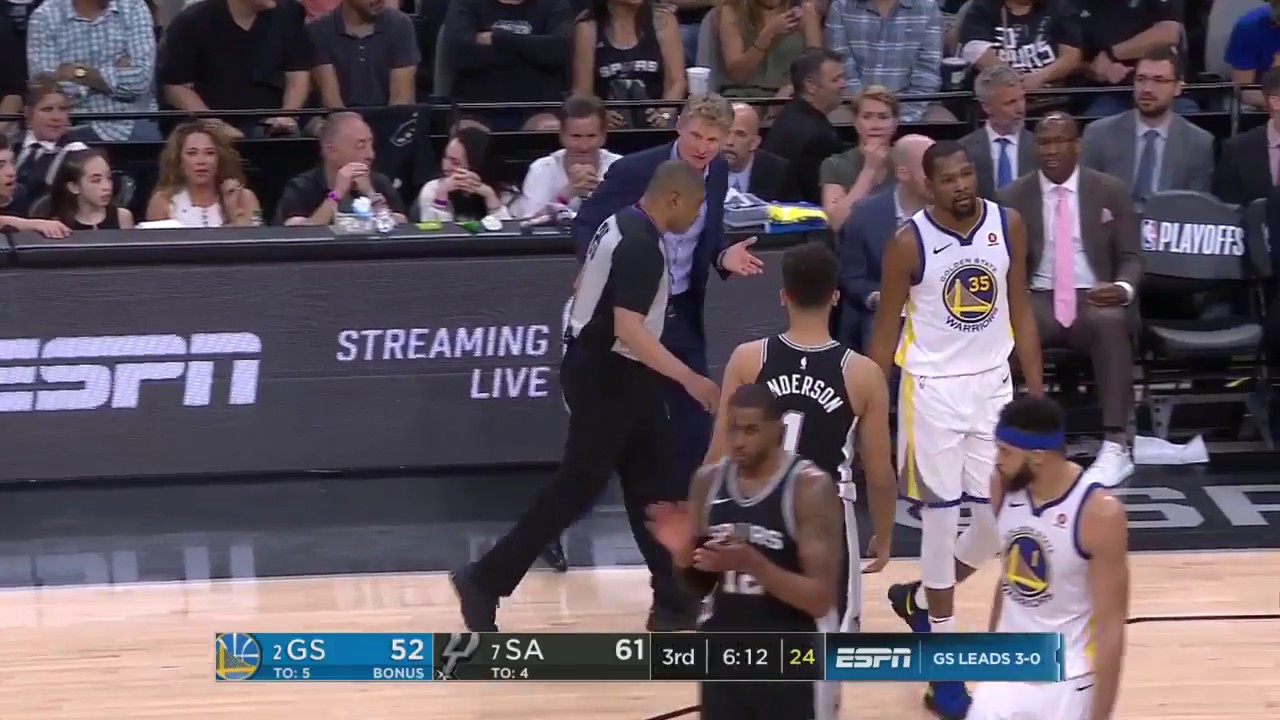 David West Gets Technical Foul While Riding Bike in Tunnel vs Spurs - Game 4 | 2018 NBA Playoffs