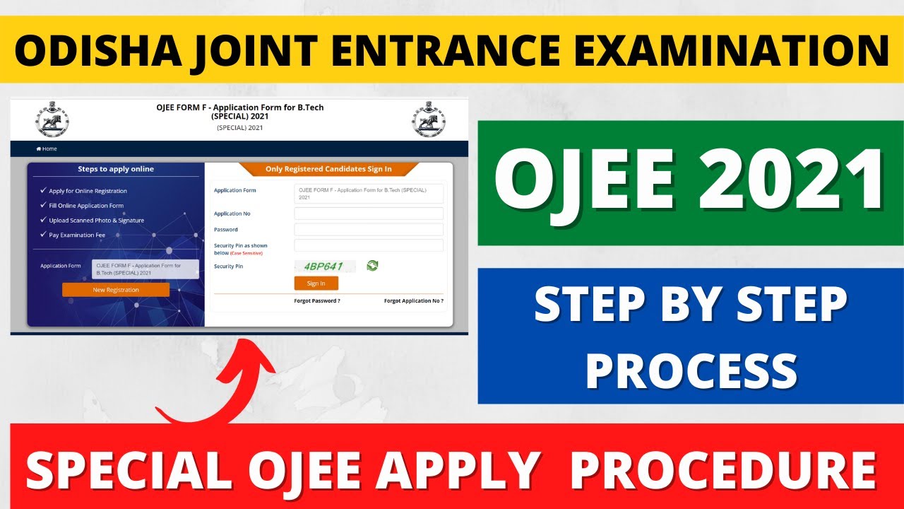 OJEE SPECIAL APPLY STEP BY STEP ll HOW TO APPLY FOR SPECIAL OJEE 2021