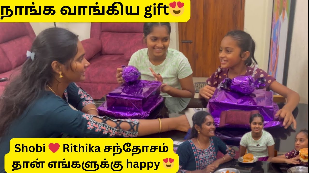 நாங்க ஷோபி 😍ரித்திக்கு வாங்கிய christmas Gift 🎁🪅 இதுதான் பாப்பாங்க ரொம்ப happy.....🥳 #durgagandhi