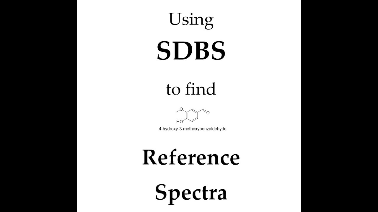 Using SDBS to find Reference Spectra