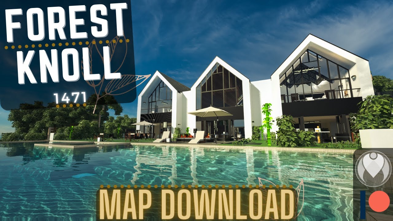 [4K] MINECRAFT: Forest Knoll Villa, Los Angeles with Ultimate Immersion ● PTGI e12 ● MAP DOWNLOAD ●